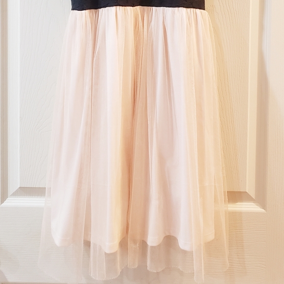 Blush and Black Spaghetti Strap Dress - Picture 5 of 7